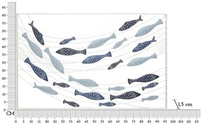 Kovová nástenná dekorácia 96,5x61 cm Pesci – Mauro Ferretti