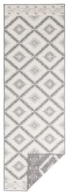 Sivo-krémový vonkajší koberec NORTHRUGS Malibu, 80 x 350 cm