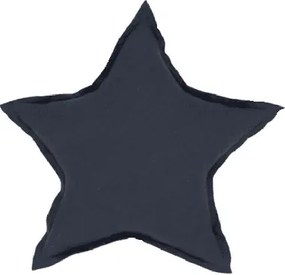 Mini ľanový vankúš hviezda grafitová 36 cm