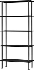 Čierny regál v dekore duba 80x163x35 cm Teidi – noo.ma