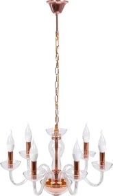 Toolight Toolight, stropná lampa na zavesenie 6xE14 APP1081-6CP, ružové zlato, OSW-00681