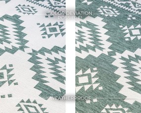 ELLE Decoration, Kusový koberec Gemini 106020 Green z kolekcie Elle – na von aj na doma, 80x150, zelená, chodba / predsieň