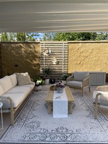 Hanse Home, Kusový koberec Twin Supreme 103870 Grey / Cream – na von aj na doma, 120x170, šedá, chodba / predsieň