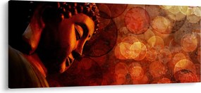 Obraz - Budha v červených tónoch (120x50 cm)
