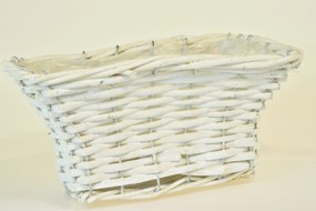 Prútený truhlík biely Rozmery (cm): 27x15, v. 14