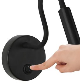 Brilagi - LED Flexibilná nástenná lampa MAYA LED/3W/230V 4000K čierna