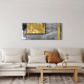 Obraz - Zlaté štvorce N⁰2 (120x50 cm)
