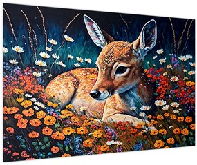 Obraz - Maľované srne (90x60 cm)