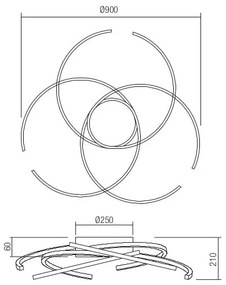 Redo 01-2748 - LED Stmievateľné stropné svietidlo ALIEN LED/75W/230V 3000K biela