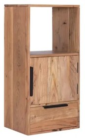 furniture-nabytek.cz - Nástěnná police Auckland 1 přihrádka/1 dvířka/1 zásuvka akát
