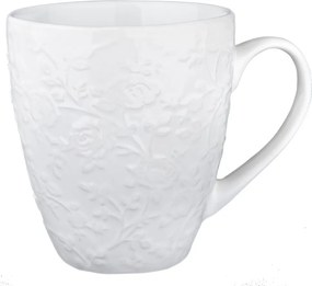 Hrnček 530 ml, biely kvetinový