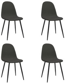 Jedálenské stoličky 4 ks 45x54,5x87 čierne umelá koža 325641