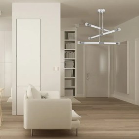 Luster na lanku BASTONE WHITE 6xE14/40W/230V