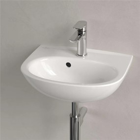 VILLEROY &amp; BOCH O.novo závesné umývadielko s otvorom, s prepadom, 450 x 360 mm, biela alpská, 43404501