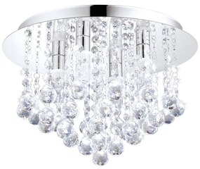 EGLO LED krištáľový luster do kúpeľne ALMONTE, 4xG9, 3W, teplá biela, 35cm, kruhový, IP44