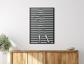 drevko Minimalistický obraz Silueta ženy Rozmer obrazu: 44,5 x 30,5 cm, Farba dekorácie: Čierna