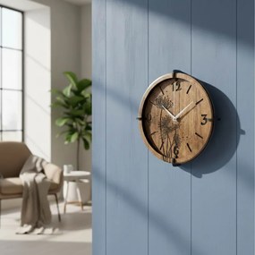 Drevené nástenné hodiny | Moderný dizajn a prírodný štý | SENTOP HDF0589-ORECH-WENGE