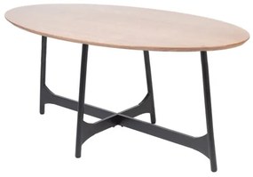 Jedálenský stôl SAVELMA naturálny s čiernymi nohami 892283