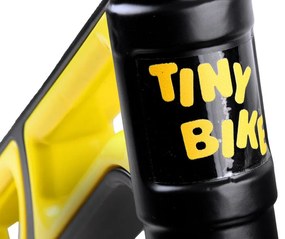 Tiny Bike Detské odrážadlo gumové kolesá čierno-žlté