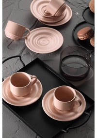 Ružové šálky v súprave 12 ks na espresso 75 ml – Kütahya Porselen