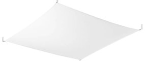 Stropné svietidlo Luna, 1x biele textilné tienidlo, (140 cm)