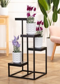 STOJAN NA KVETINÁČ KASKADA 79X40X40 CM ČIERNA