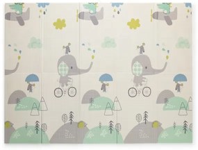 PETITE&MARS - Skladacia podložka na hranie CAMPY ELEPHANT&CITY