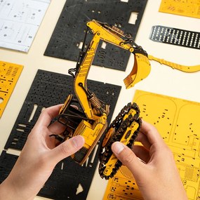 Robotime Rokr 3D dřevěné puzzle Bagr 395 ks