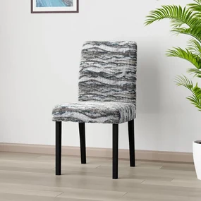 Bielastické poťahy OCEANO NOVÉ šedo-modré stoličky s operadlom 2 ks (45 x 45 x 50 cm)