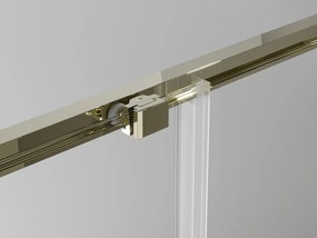 Mexen Exo-S Duo štvorcový sprchový kút s posuvnými dverami 100 x 100 cm, priehľadný, zlatý - 8111-100-100-50-00
