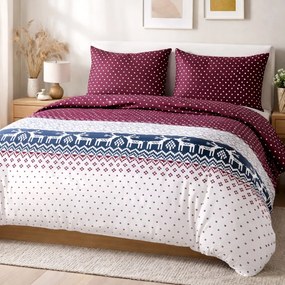 VIANOČNÉ FLANELOVÉ OBLIEČKY FLANELOVE 200X220 CM, 2KS 70X80 CM VZOROVANÉ