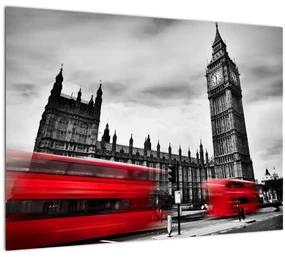 Sklenený obraz - Londýnske Houses of Parliament (70x50 cm)