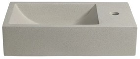 Svetlosivé betónové umývadlo 40x22 cm Crest – Sapho