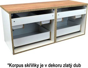 Comodo Kúpeľňová skrinka pod doskové umývadlo Agria NEW GO 120-HD - zlatý dub/zlatý dub