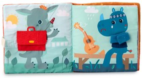 Lilliputiens - textilná knižka s aktivitami - jelenček Stella a jeho maznáčik