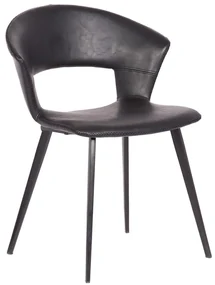 TORA čalúnená stolička black