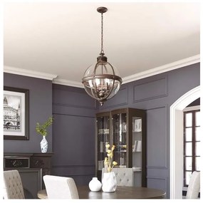 Feiss FE-ADAMS-4P-ANL - Luster na reťazi ADAMS 4xE14/60W/230V bronzová