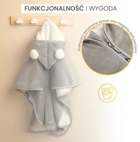 SENSILLO Pončo do autosedačky GREY PLUSH