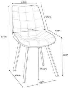 Jedálenská stolička SJ.28 púdrovo ružová
