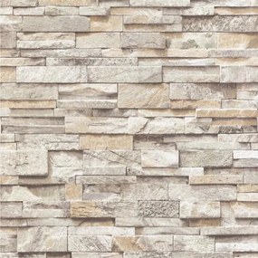 Papierové tapety na stenu Sweet & Cool 05222-30, rozmer 10,05 m x 0,53 m, kamene svetlo hnedé, P+S International