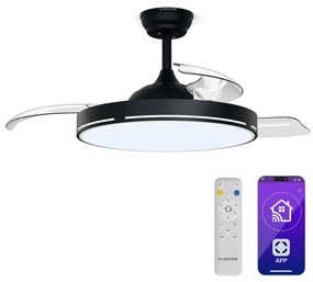 AirFold, Inteligentný stropný ventilátor, Zaťahovacie lopatky, Stmievateľné LED svetlo, Smart