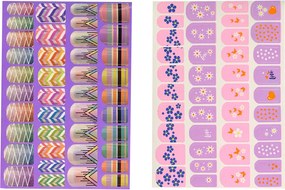 LEAN Toys Veľká sada na maľovanie nechtov Nálepky na nechty Separátory