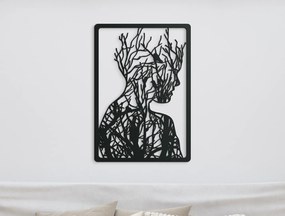 drevko Moderný obraz Žena Rozmer obrazu: 44,5 x 31 cm, Farba dekorácie: Čierna