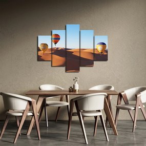 Obraz - lietajúce balóny v púšti (150x105 cm)