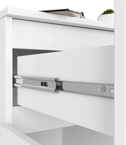 Komoda Kiara 80 cm 2 skrinky a 1 zásuvka biela