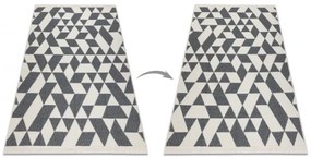 Koberec TWIN 22992 Geometrický antracit / krém