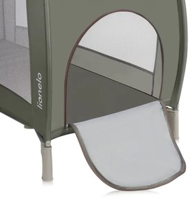 Lionelo - Cestovná postieľka SVEN PLUS béžovo-olivová