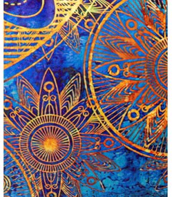 Mandala dekoračný vankúš modrý 60x40 cm