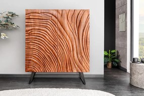 Komoda FLUID 120 cm 3D akáciové drevo orech hnedá