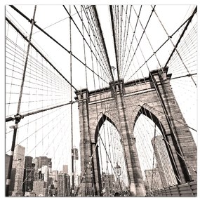 Obraz na plátne - Manhattan Bridge - štvorec 3925A (50x50 cm)
